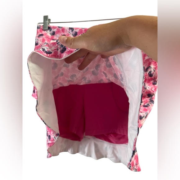 Greg Norman pink and purple patterned athletic skirt - Picture 2 of 4